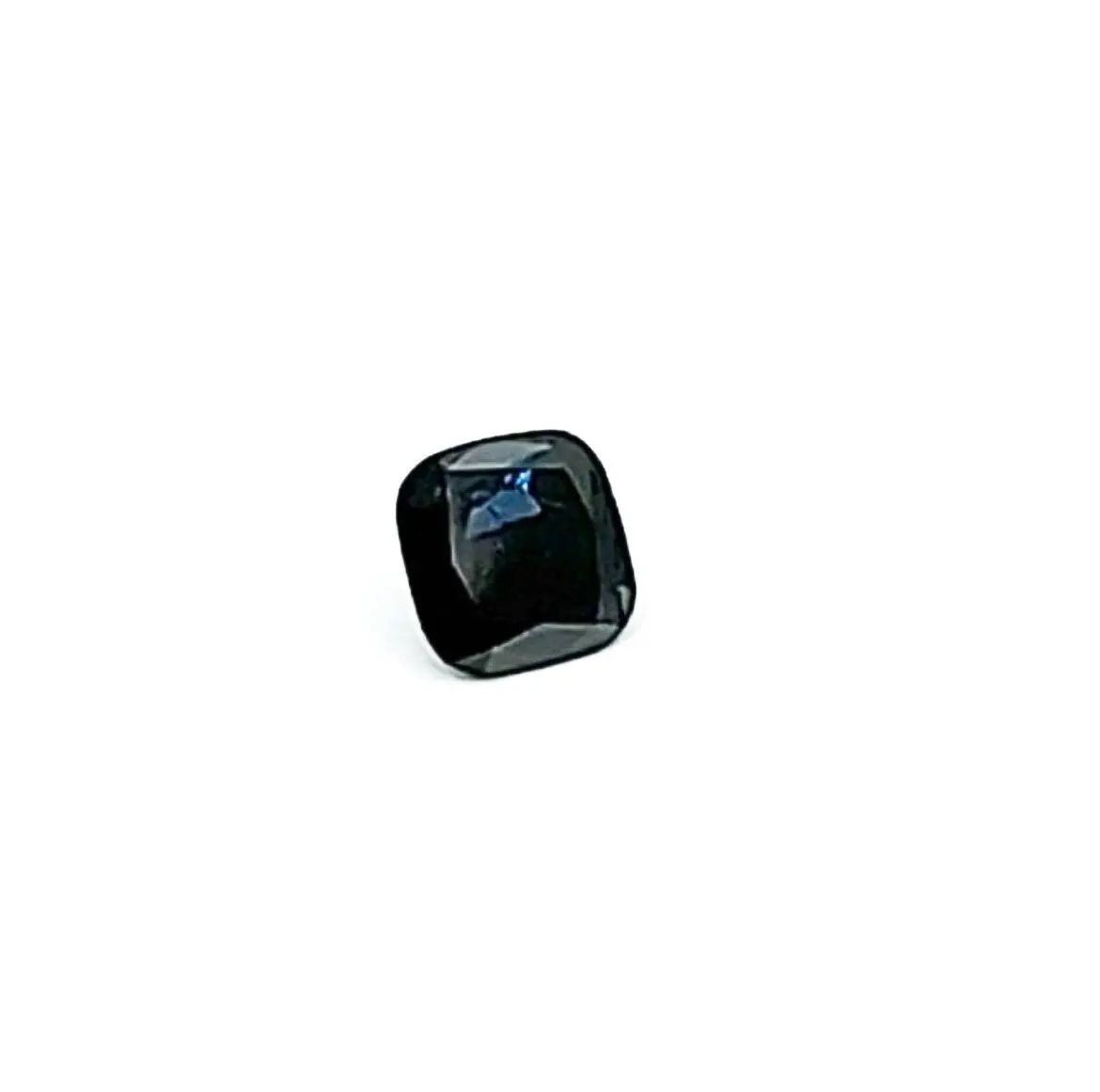 Zachary’s deep navy blue cushion-cut memorial diamond.