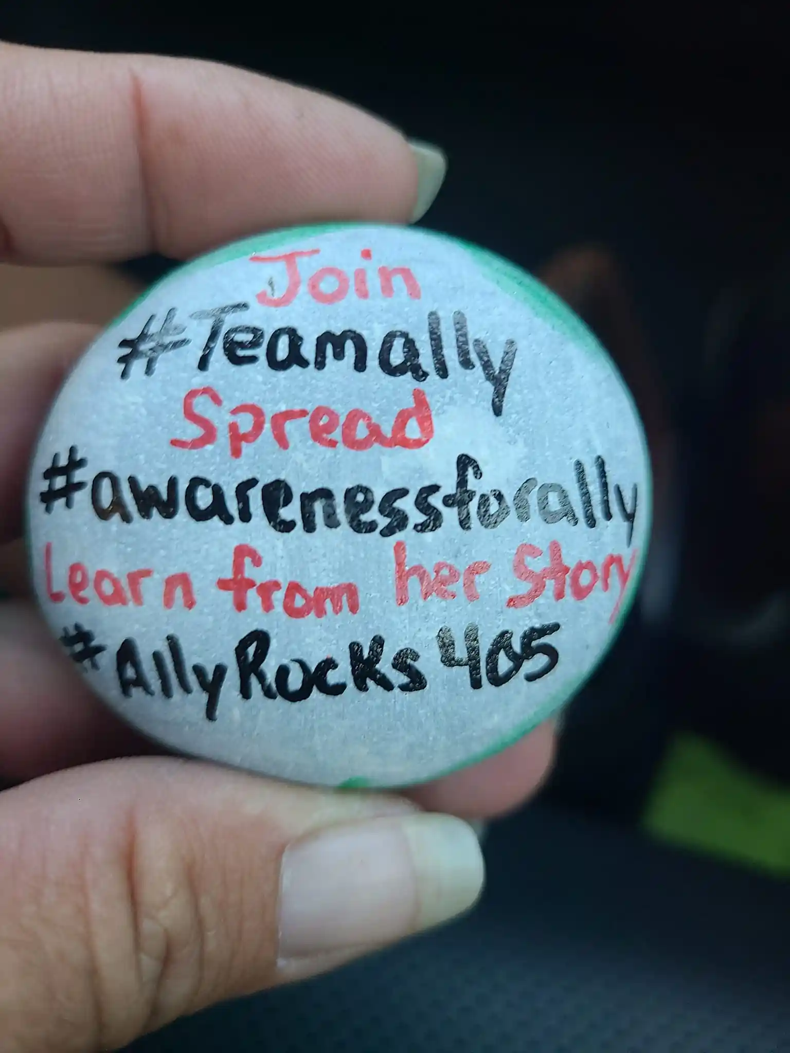 Join #Teamally Spread #Awarenessforally Learn from her story #Allyrocks405 Ally Rock.